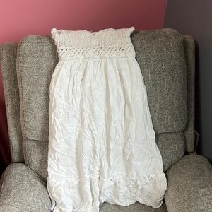 Indulge white dress with knitted top